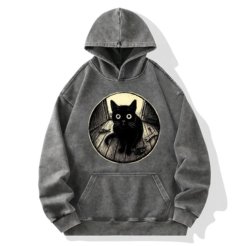 Black Cat Hoodie for Daily Wear