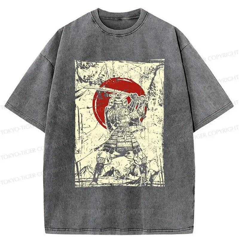 japanese samurai retro t shirt on sale