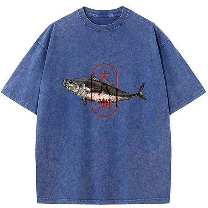 Japanese Washed T-Shirt for Daily Wear