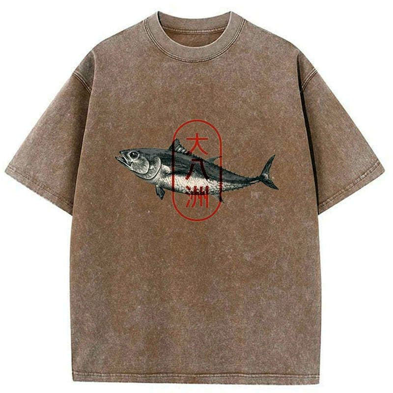 Japanese Washed T-Shirt for Daily Wear