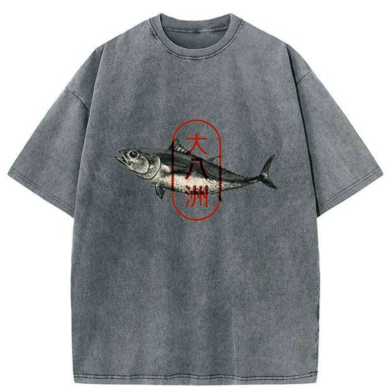 Japanese Washed T-Shirt for Daily Wear