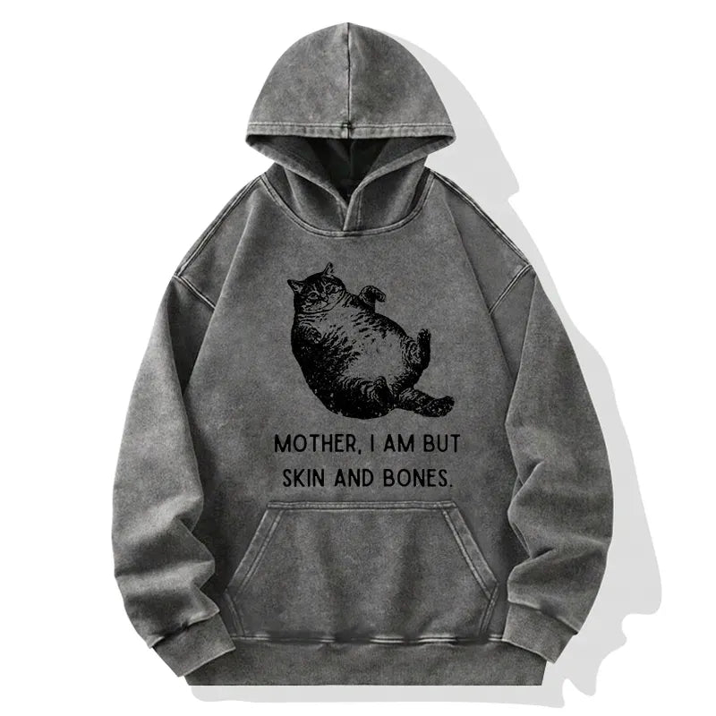 Kyoto-Lion Overweight Cat Washed Hoodie