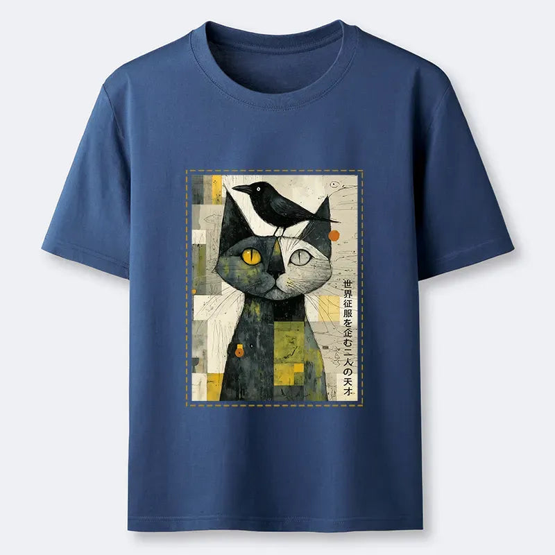 Kyoto-Lion The Cat And The Crow Are Planning To Rule The World Classic T-Shirt