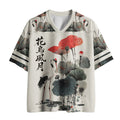 Japanese Crane Lotus Mesh Jersey Gift