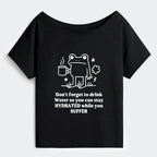 Funny Japanese Frog Drink Water T-Shirt