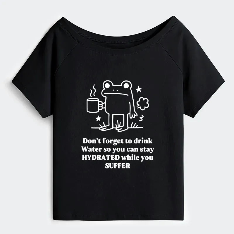 Funny Japanese Frog Drink Water T-Shirt
