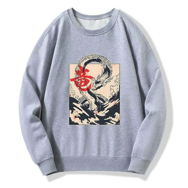 Japanese Dragon Sweatshirt for Daily Wear