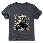 Kyoto-Lion Panda Samurai Warrior V-Neck Classic T-Shirt