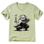 Kyoto-Lion Panda Samurai Warrior V-Neck Classic T-Shirt