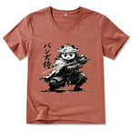 Kyoto-Lion Panda Samurai Warrior V-Neck Classic T-Shirt