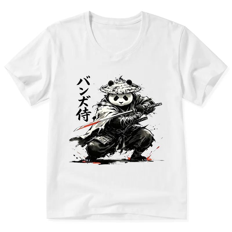 Kyoto-Lion Panda Samurai Warrior V-Neck Classic T-Shirt