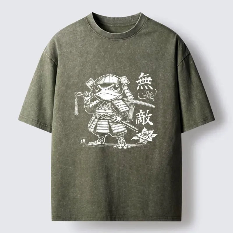 Samurai Frog T-Shirt for Streetwear