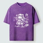 Washed Japanese Warrior Tee for Daily Wear