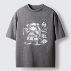 Kyoto-Lion Samurai Frog Warrior Washed T-Shirt