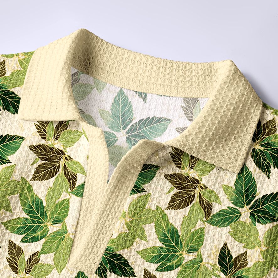 Japanese crochet polo shirt for summer