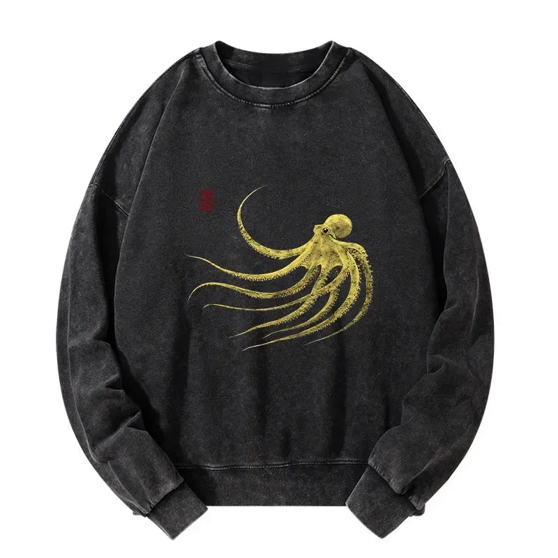 Japanese Octopus Sweatshirt for Spring