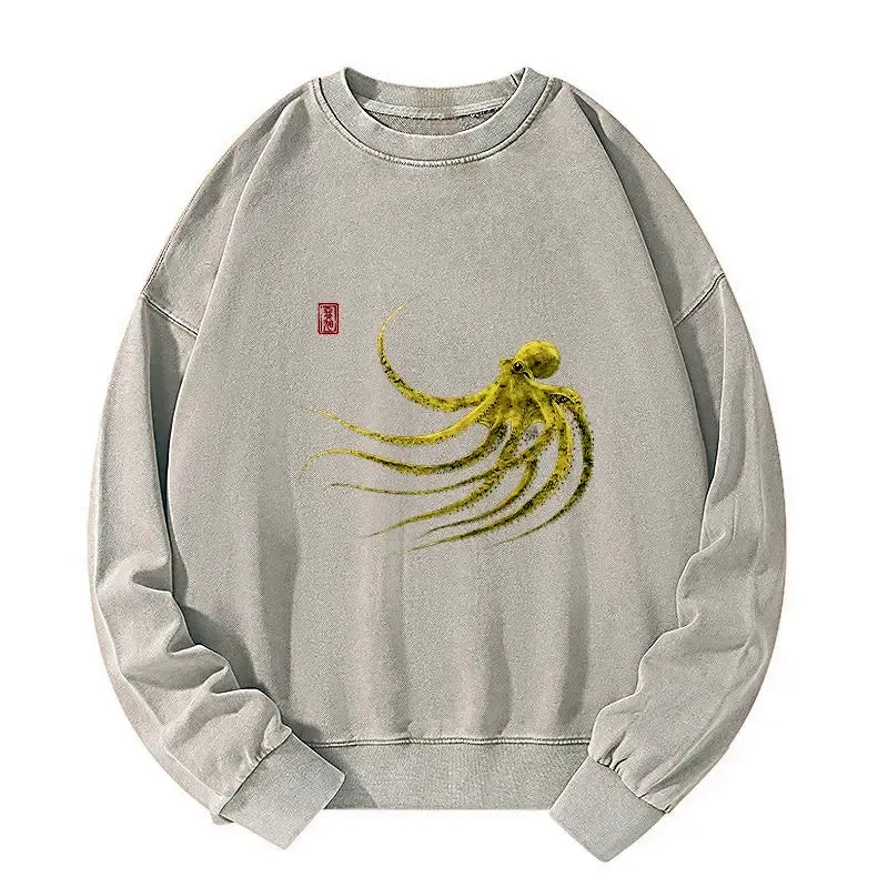 Retro Washed Octopus Sweatshirt Best Seller