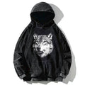 Kyoto-Lion Cool Wolf Meme Bad Decisions Pending Washed Hoodie