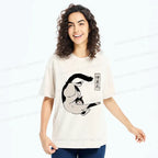 Supine Cat Stretch Washed T-Shirt