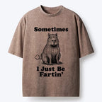 Kyoto-Lion Farting Capybaras Washed T-Shirt