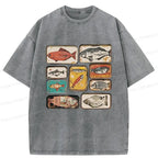Kyoto-Lion Vintage Canned Fish Washed T-Shirt
