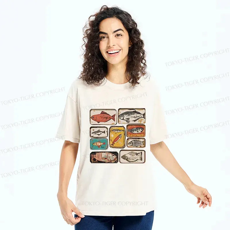 kyoto lion canned fish t shirt gift idea