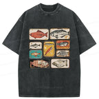 Kyoto-Lion Vintage Canned Fish Washed T-Shirt
