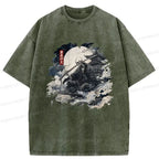 Kyoto-Lion Lord Of The Underworld Washed T-Shirt