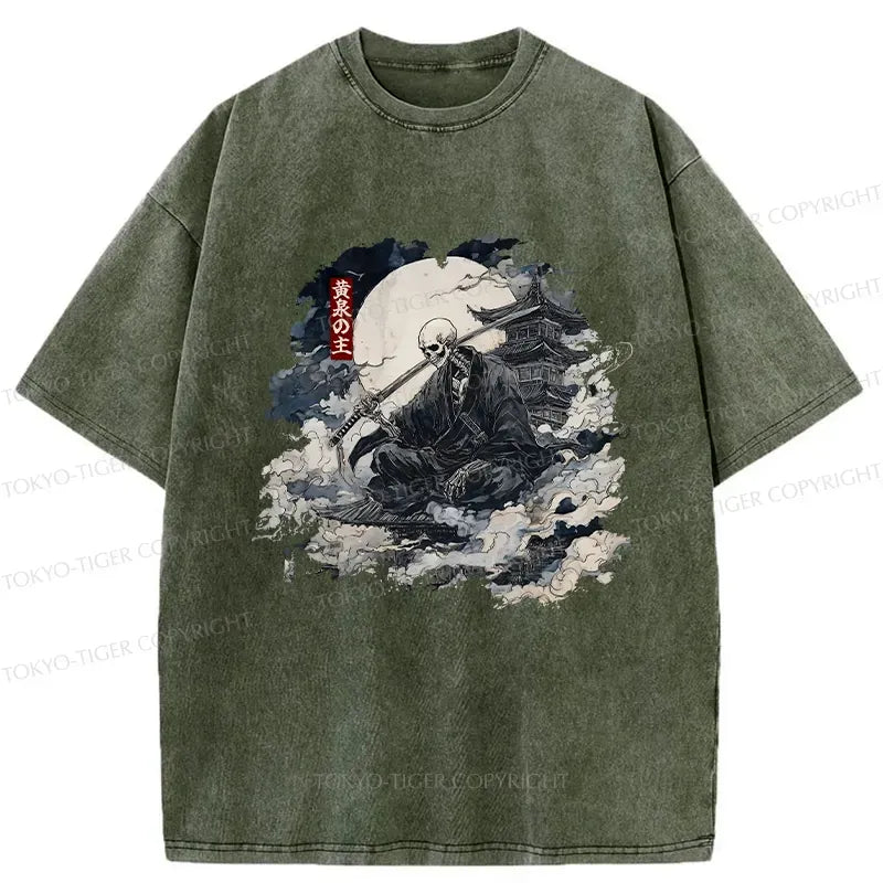 Kyoto-Lion Lord Of The Underworld Washed T-Shirt