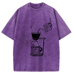 Japanese Funny Washed T-Shirt for Streetwear