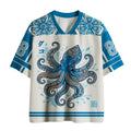 Kyoto-Lion Blue Flower Octopus Mesh Jersey