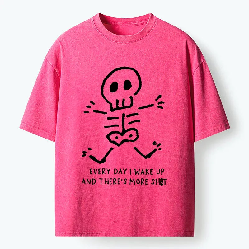 Funny Japanese Washed T-Shirt for Daily Wear