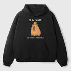 Kyoto-Lion Slow Task Capybara Meme Adult Fleece Hoodie
