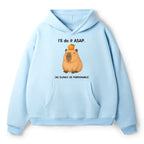 Kyoto-Lion Slow Task Capybara Meme Adult Fleece Hoodie