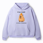 Kyoto-Lion Slow Task Capybara Meme Adult Fleece Hoodie