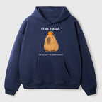 Kyoto-Lion Slow Task Capybara Meme Adult Fleece Hoodie
