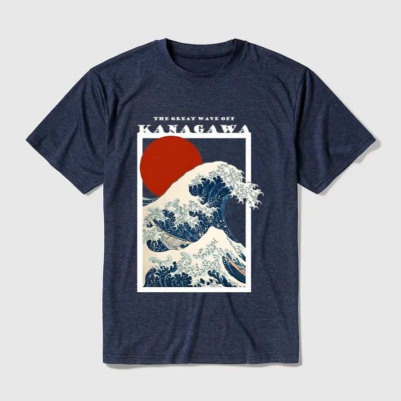 Japanese Wave T-Shirt for Summer Vacation