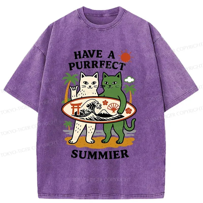 Kyoto Lion Beach Surfing Tee for Vacation