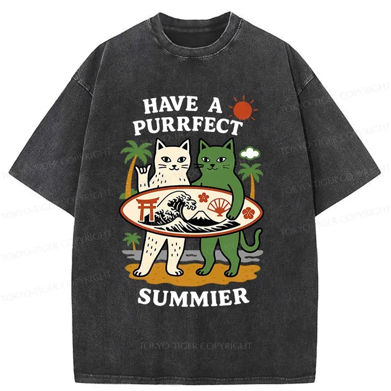 Kyoto Lion Beach Surfing Tee for Vacation
