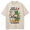 Japanese Ukiyo-e Cat T-Shirt for Summer