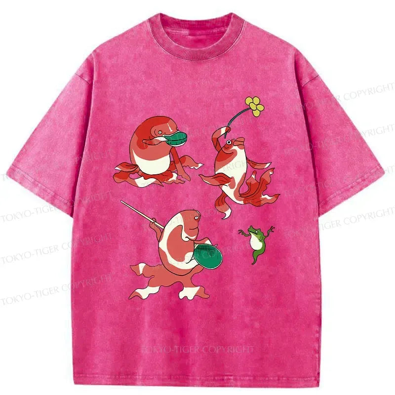 Kyoto-Lion Fish Party Washed T-Shirt