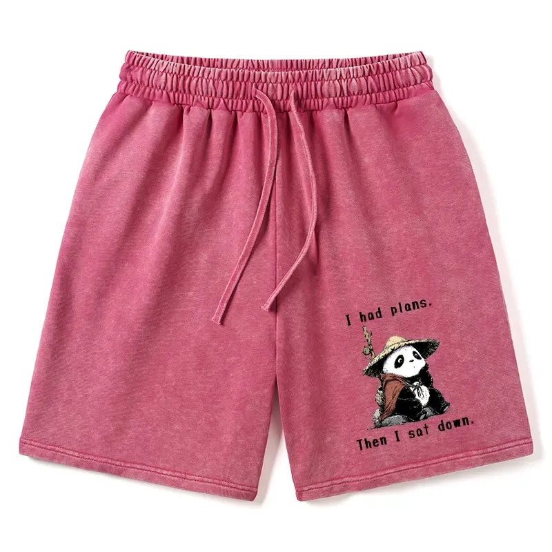 Kyoto-Lion The Maybe Later Panda Washed Shorts