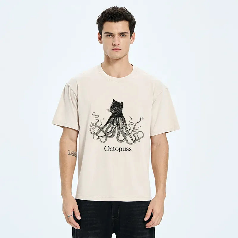 Vintage Japanese monster cat t-shirt