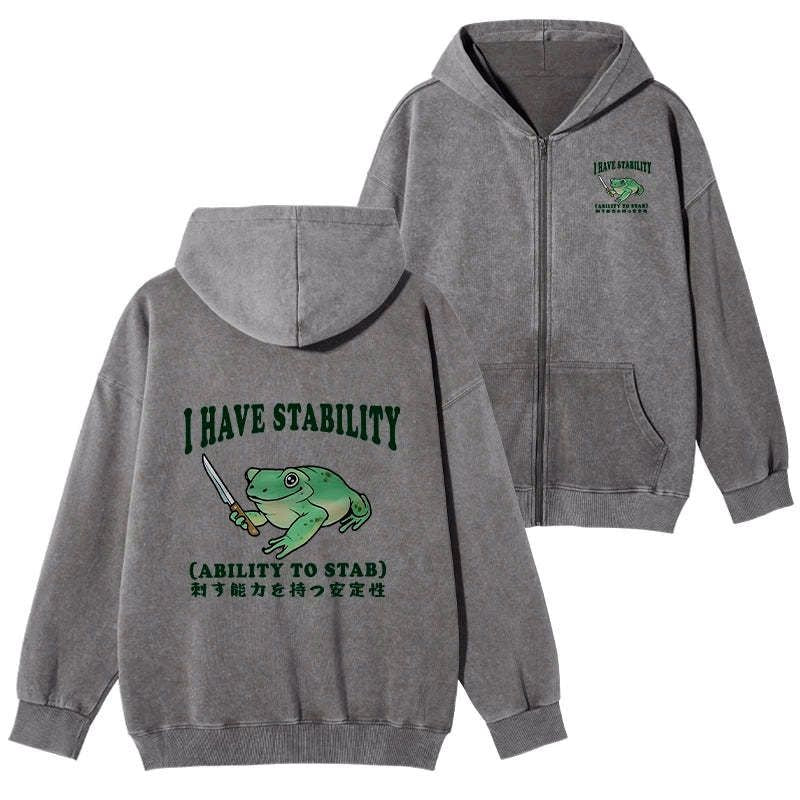 kyoto lion mentally stable frog zip hoodie