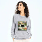 Washed Lotus Flower T-Shirt for Summer