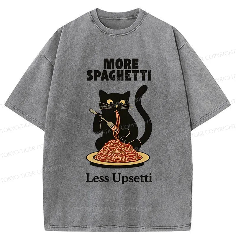 Black Cat Eating Pasta Funny Gift for Him