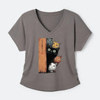 Kyoto-Lion Five Cats Are Watching You Modal Dolman Sleeve T-Shirt