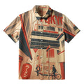 unisex cotton shirt with traditional Japanese art