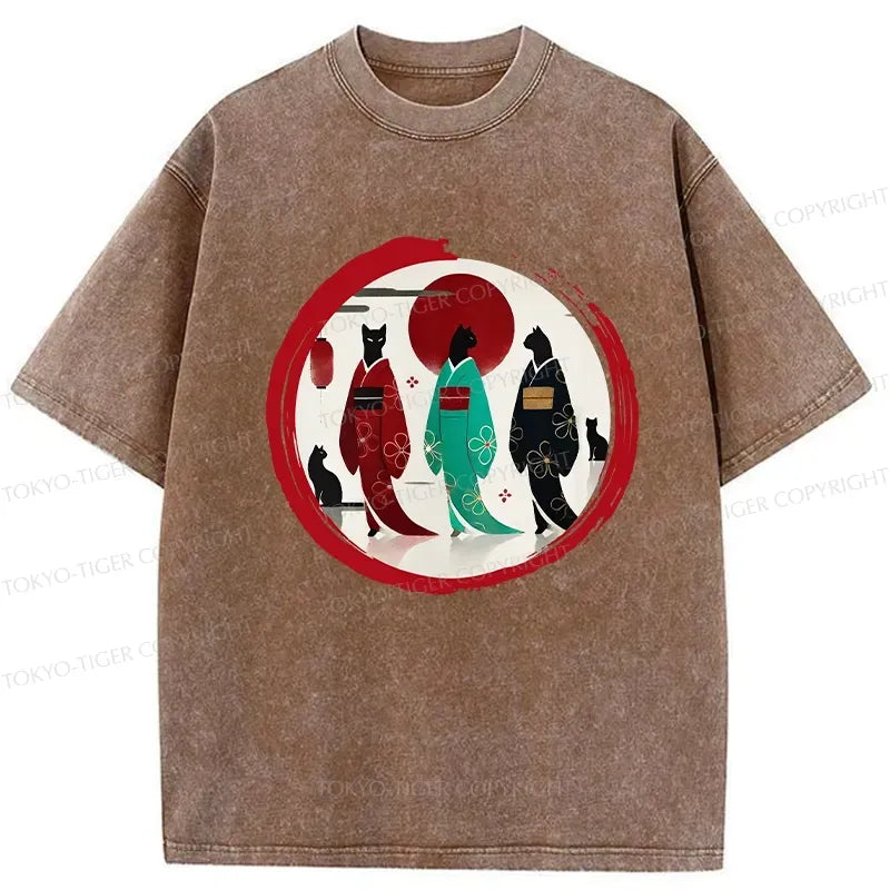 Japanese vintage geisha t-shirt for women