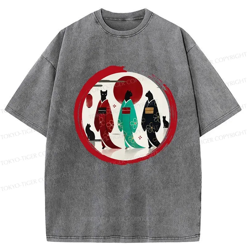 Japanese vintage geisha t-shirt for women